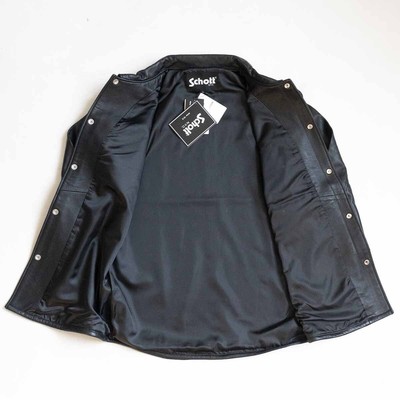 SCHOTT [D Pocket Sheepskin Leather Coach Jacket] XL Black | eBay