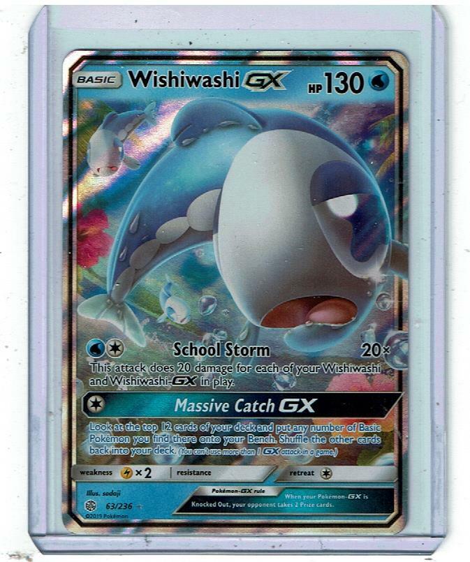 Wishiwashi GX - 63/236 Cosmic Eclipse Ultra Rare Pokemon - NM/MINT Wishiwashi GX - 63/236 Cosmic Eclipse Ultra Rare Pokemon - NM/MINT