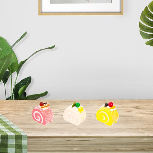 6Pcs Decorations Simulated Swiss Rolls Bakery Decor Home Shop - Zdjęcie 6 z 12