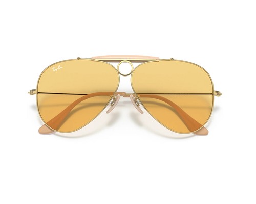 Ray-Ban Sunglasses RB3138 SHOOTER AMBERMATIC Yellow Unisex yellow gold - Picture 3 of 6