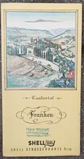 Shell karta drogowa 1939 nr 16 franków Norymberga Würzburg Frankfurt Coburg