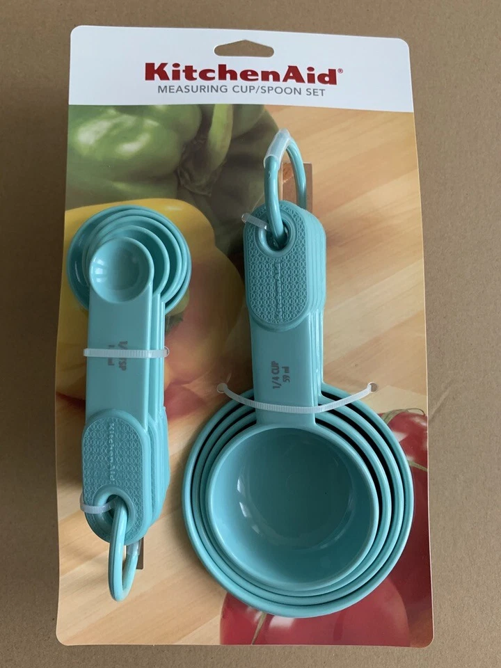 KitchenAid Multiple Color 4 Measuring Cup & 5 Spoon Set w/ Soft Handles NEW - Image 2 of 4