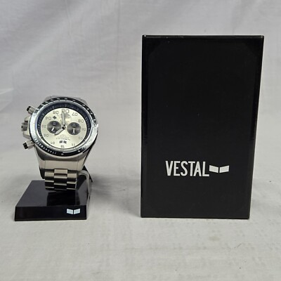 Vestal Adult Men's ZR3 Chronograph Watch Silver/Silver/Silver ZR3015 WAS $300
