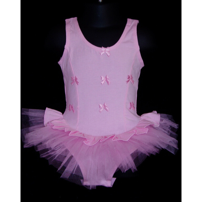 Vestido de ballet niñas baile tutú vestido rosa marfil 2 3 4 5 6 7 años