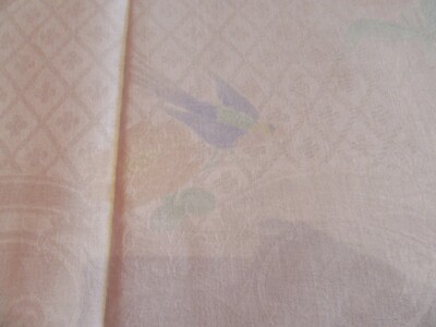 Schöne Vintage Hochzeit/Tee Party Vogel Satin Damast Tischdecke 52'' sq 