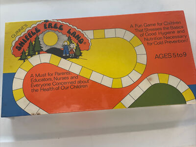 Sniffle Free Land - Board Game Virus Cold/Flu PREVENTION VINTAGE! SEALED!