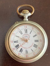 OROLOGIO DA TASCA VINTAGE F.ROSKOPF & CIE 57 MM, TRIPLO FIRMATO, TENERE IL TEMPO, SET DI SPILLE