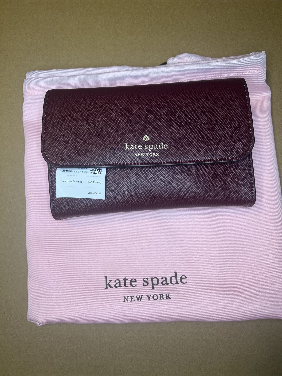 Kate Spade Brynn K4804 Small Crossbody Bag Deep Berry | eBay