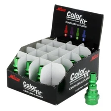 Milton® COLORFIT® Plugs (A-Style, Green) - 1/4" NPT Female (Box of 20)