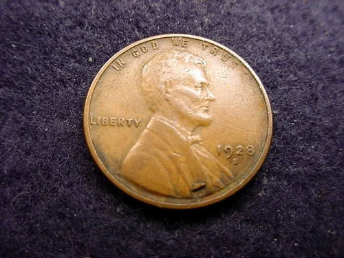 1928-S LINCOLN CENT EXTRA FINE COIN!   #5