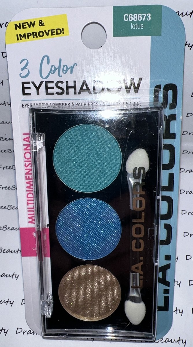 θcomplex3 eYecandy vs. θcomplex L.A. Colors 3 Color Eyeshadow Trio C68673 ~LOTUS~ Teal Green