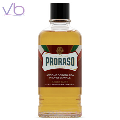 PRORASO (Green, Red, After-Shave, Lotion, Sandalwood, Eucalyptus, 400ml, NO BOX)