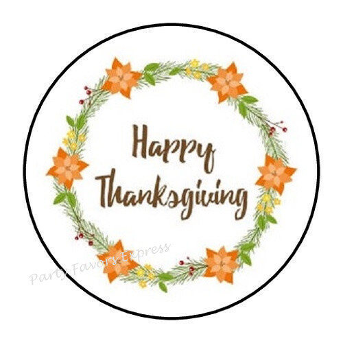 G2PLUS Happy Thanksgiving Stickers-60PCS Dominican Republic