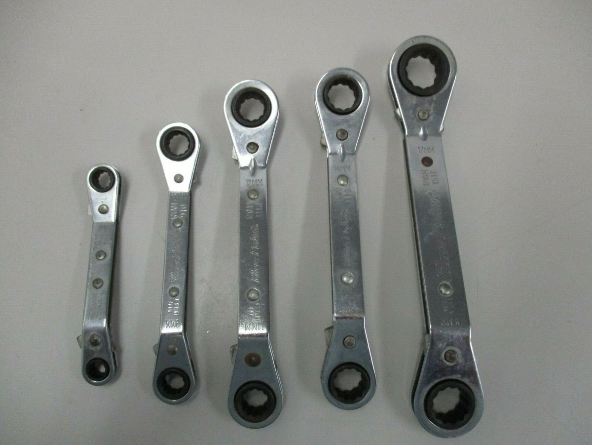 RIMI✫✫✫品 Blue Point 5 pc RYAM 12 Point 25° Reversible Offset Ratchet Set 17