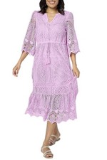Destination 365 Crochet Midi Dress with Rope Tie Orchid