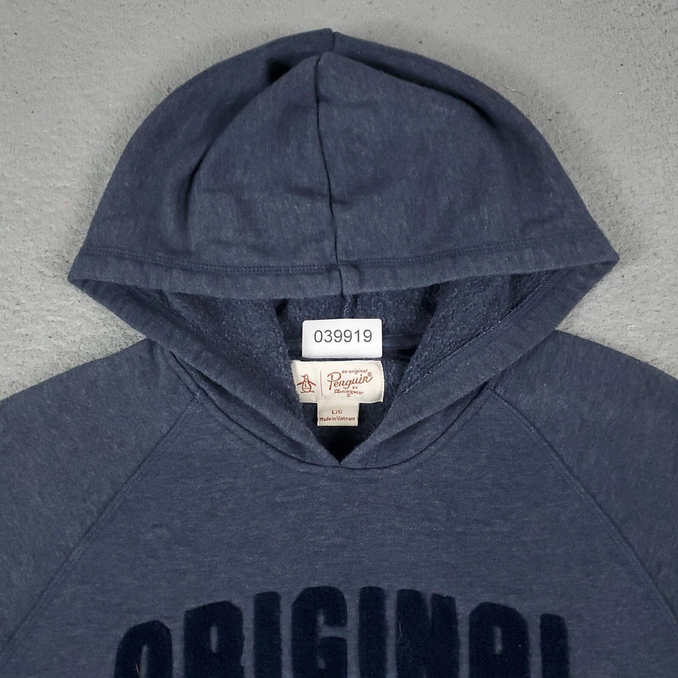 Penguin Munsingwear Suéter Para Hombres Grande Azul/Gris Pullover Sudadera con Capucha Sudadera Foto 3 de 4
