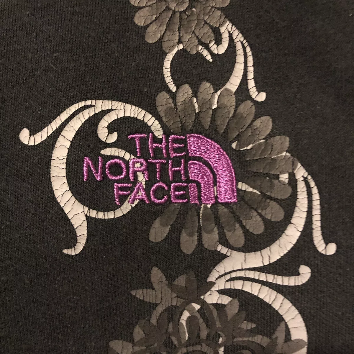 vintage y2k,emo The North Face flowers zip up hoodie | eBay