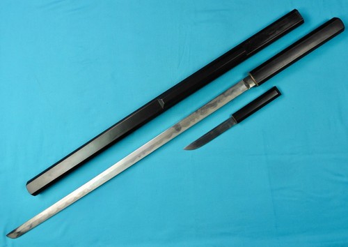  Vintage Katana Sword w/ Kozuka Knife Scabbard