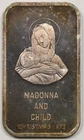 1973 Madonna and Child Christmas Colonial Mint .999 Fine Silver Art Bar 1 oz