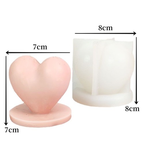 Valentine's Day Candle Mold Handmade Heart-shaped Soap Plaster Candle Mold Makin - Picture 11 of 12