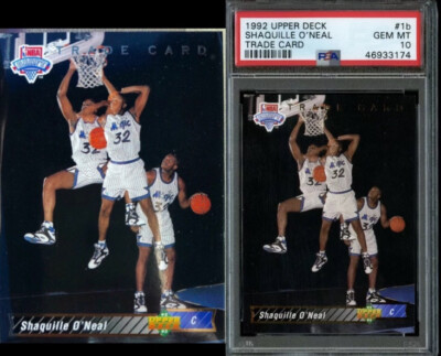 1992/93 UPPER DECK #1b SHAQUILLE O'NEAL ROOKIE - COMPARISON GEM MINT 10 PROVIDED