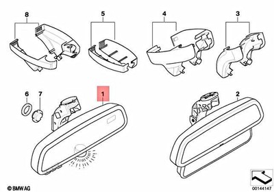 Genuine BMW E90 E91 E92 E93 Interior Mirror Manual / Led / Radio 
