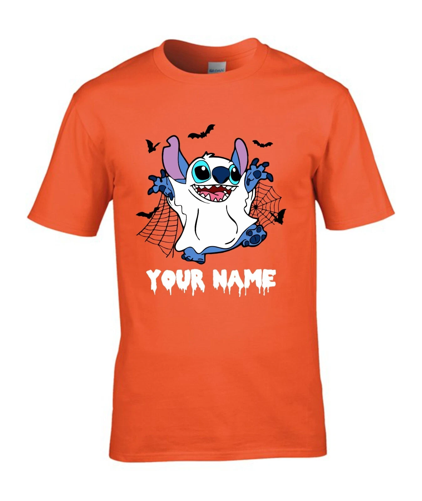 Personalized Stitch Ghost & Pumpkin Halloween T-Shirt