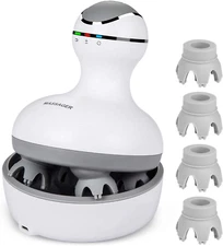 Electric Scalp Head Massager, Scalp Hair Massage Waterproof Head Massager with 4