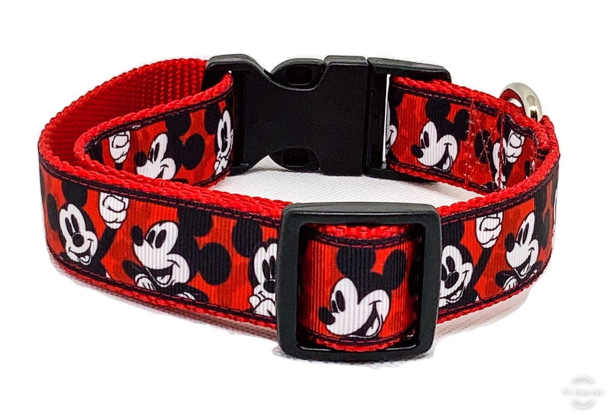 Mickey Mouse dog collar handmade adjustable buckle 1