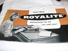 ROYAL ROYALITE  TYPEWRITER  INSTRUCTIONS FOR ITS USE AND CARE, SEE PICTURES thumbnail
