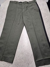 Flying Cross By Fechheimer Men's Dark Green Striped Pants Size 40x28 NWT