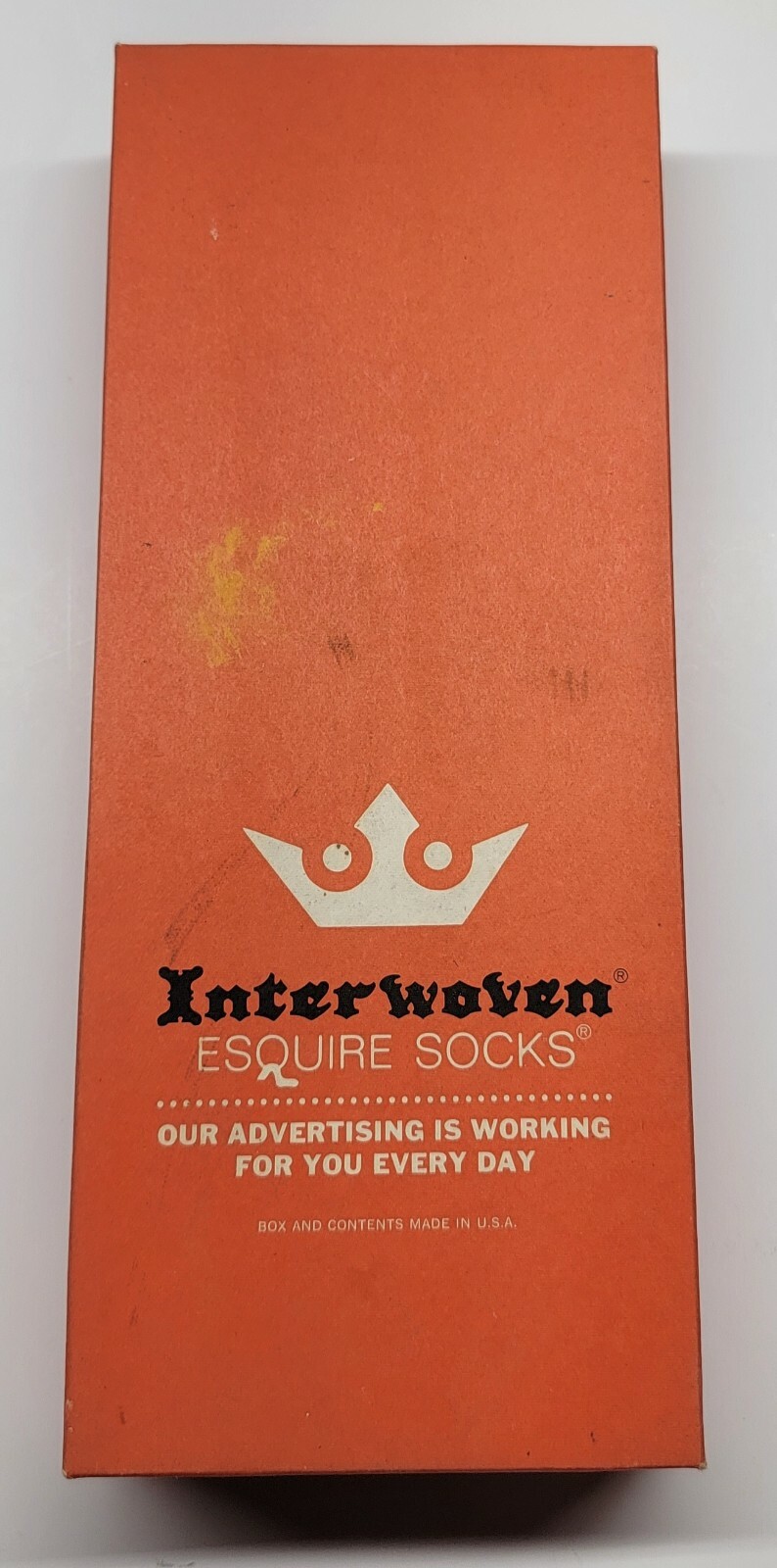 SAOLA SCATOLA VINTAGE Calze Esquire intrecciate PUBBLICITÀ SOLO SCATOLA VUOTA