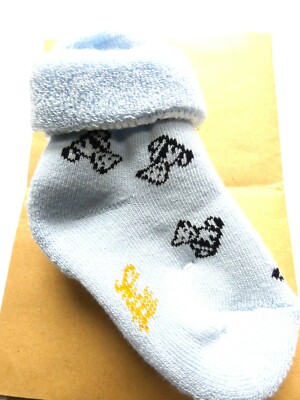 Steiff baby socks Teddy terrycloth, light blue size 62