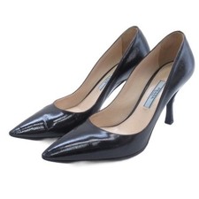 Prada Pumps Pointed Toe Black Women's Heel Size EU35/US5