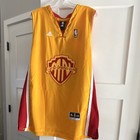 adidas U of M Spring Jam Hollywood Basketball Jersey XXL Yellow Red White — photo 1