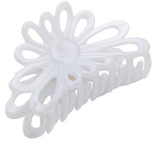 Parcelona French Plume Medium 3" Cellulose Acetate Hair Claw for Women and Girls