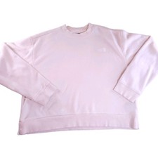 The North Face Womens Sweatshirt Cream Off White Tonal Logo Fleece S