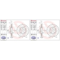 2X Brembo Xtra Sportbremsscheiben 300Mm Gelocht/Innenbel. Vorne Passend FüR Ford