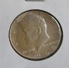 1964 Kennedy Half Dollar 90% Silver Circulated Coin Free Shipping
