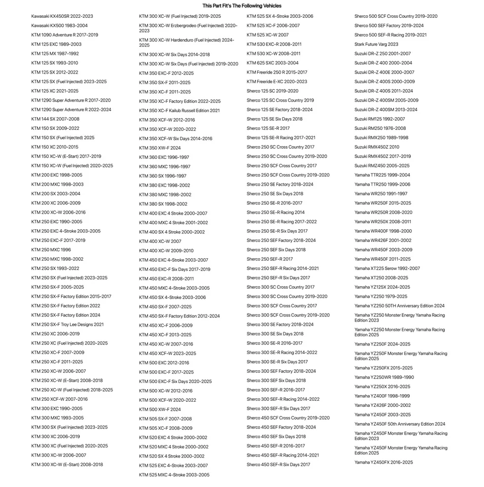 Cerradura de llanta de aluminio Tusk Billet 2,15" para Yamaha YZ250X 2016-2023 Foto 3 de 4