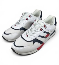 Tommy Hilfiger Ashvil Tenis Para Hombre Talla 12 Blanco Zapatos Informales con Cordones NUEVO