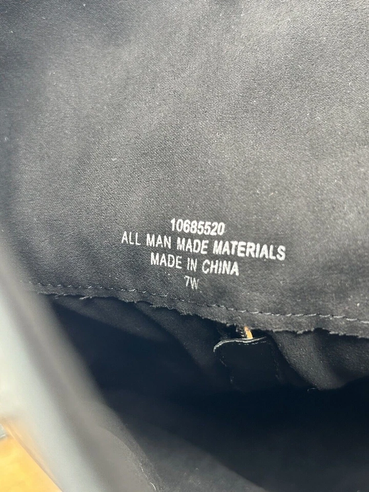 Bota de cuña Torrid Over the Knee para mujer talla 7W de cuero negro de pantorrilla alta Foto 4 de 4