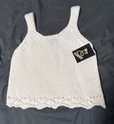 P4🎄 Girls Art Class Cream White Knit Cropped Cami Tank Top Medium 8 New W Tags — photo 8