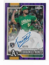 Eduarniel Nunez Chrome 2026 Purple /75 Auto