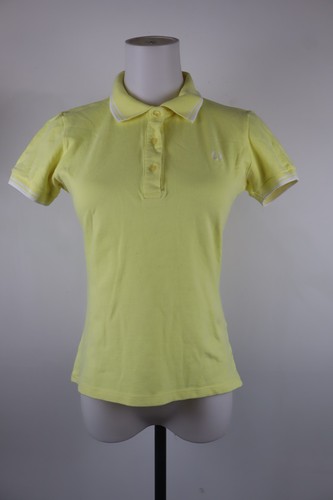 Fred Perry, Fred Perry Polo Femme T-Shirt Coton Jaune Taille 40 Vintage Manches Courtes