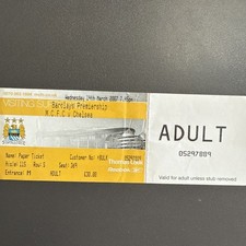Manchester City v Chelsea(FA Barclays Premiership 2006/07) 14/3/2007 Ticket