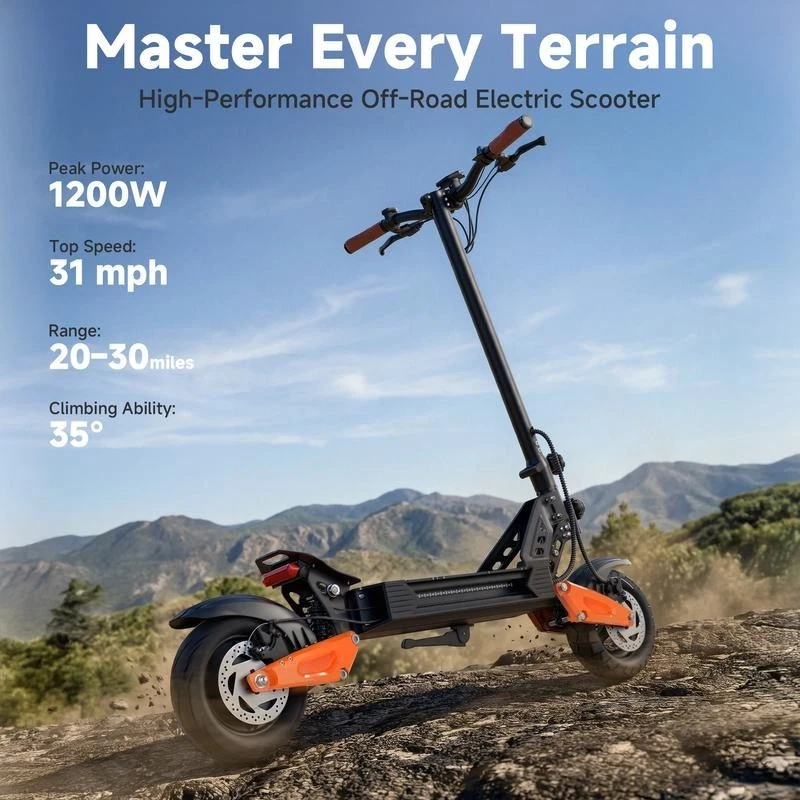 AOVOPRO Electric Scooter Adults 1200W Motor 31MPH E Scooters Dual Suspensions - Image 4 of 4