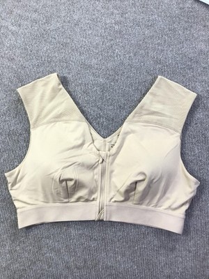 Tommie Copper Shoulder Support Bra Womens 2XL Zip Front Activewear Sports Gym