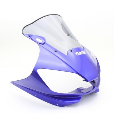 02 Yamaha YZF R6 Front / Headlight Cowl & Windscreen. No cracks Mounts intact