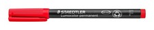 STAEDTLER 318-2 Lumocolor Universal Permanent Fine Pens - Red, Pack of 10 31...
